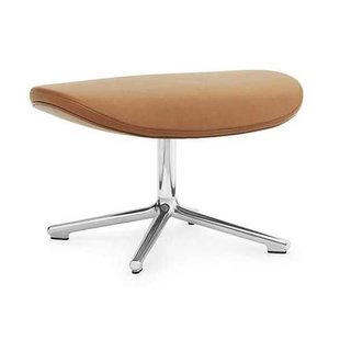 Normann Copenhagen Hyg Alu Voetenbank Ultra Leder Brandy