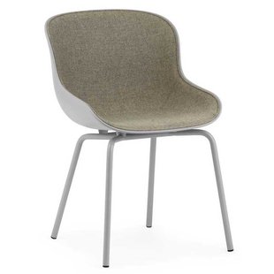 Normann Copenhagen Hyg Stoel Front Upholstery Met Stalen Onderstel Grijs Main Line Flax