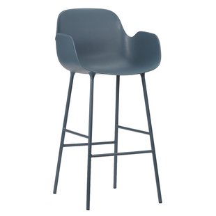 Normann Copenhagen Form Armchair Barkruk 75cm Blauw Normann Copenhagen Form Armchair Barkruk 75cm Blauw