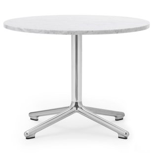Normann Copenhagen Lunar Salontafel 60 Aluminium Onderstel White Marmer
