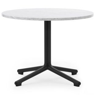 Normann Copenhagen Lunar Salontafel 60 Zwart Onderstel White Marmer