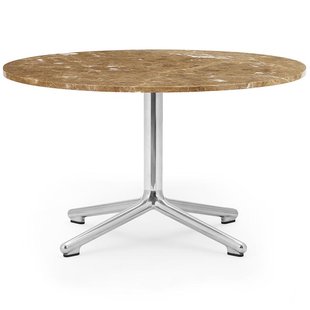 Normann Copenhagen Lunar Salontafel 70 Aluminium Onderstel Sand Marmer