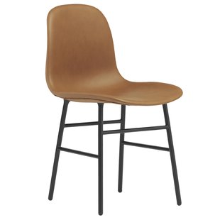 Normann Copenhagen Form Stoel Gestoffeerd Staal Ultra Leder Brandy Normann Copenhagen Form Stoel Gestoffeerd Staal Ultra Leder Brandy