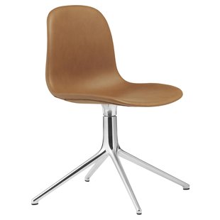 Normann Copenhagen Form Swivel Stoel Gestoffeerd Ultra Leder Brandy