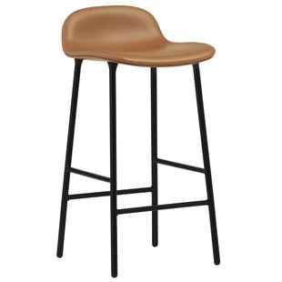 Normann Copenhagen Form Barkruk 65 Gestoffeerd Staal Ultra Leder Brandy Normann Copenhagen Form Barkruk 65 Gestoffeerd Staal Ultra Leder Brandy