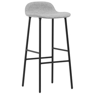 Normann Copenhagen Form Barkruk 75 Gestoffeerd Staal Synergy Grey