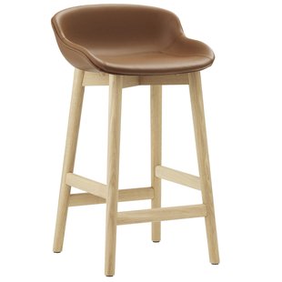 Normann Copenhagen Hyg Gestoffeerde Barkruk 65cm Eiken Ultra Leder Brandy Normann Copenhagen Hyg Gestoffeerde Barkruk 65cm Eiken Ultra Leder Brandy