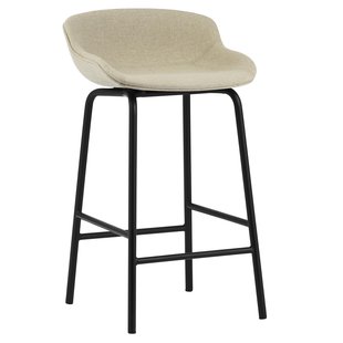Normann Copenhagen Hyg Gestoffeerde Barkruk 65cm Staal Main Line Flax White