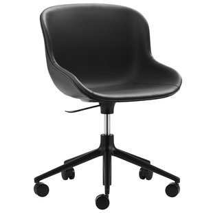 Normann Copenhagen Hyg Gestoffeerde Bureaustoel Zwart Ultra Leder Black Normann Copenhagen Hyg Gestoffeerde Bureaustoel Zwart Ultra Leder Black