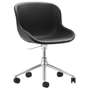 Normann Copenhagen Hyg Gestoffeerde Bureaustoel Alu Ultra Leder Black