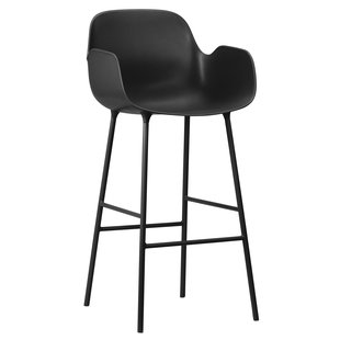 Normann Copenhagen Form Armchair Barkruk 75cm Zwart Normann Copenhagen Form Armchair Barkruk 75cm Zwart