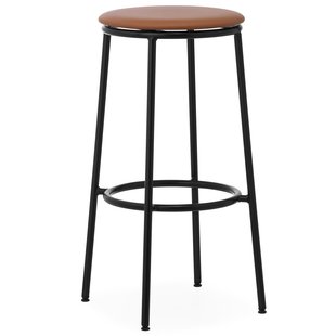 Normann Copenhagen Circa Barkruk Gestoffeerd 75 Ultra Leder Brandy