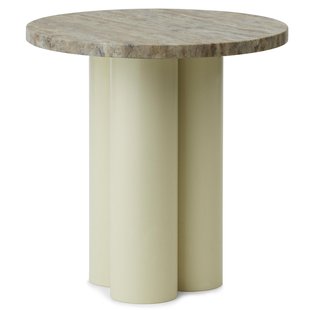 Normann Copenhagen Dit Bijzettafel Sand Travertine Silver