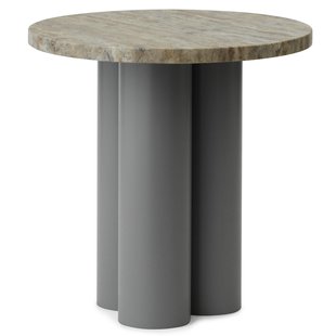 Normann Copenhagen Dit Bijzettafel Grey Travertine Silver