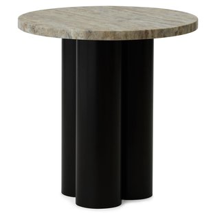 Normann Copenhagen Dit Bijzettafel Brown Travertine Silver Normann Copenhagen Dit Bijzettafel Brown Travertine Silver