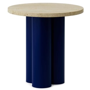 Normann Copenhagen Dit Bijzettafel Bright Blue Travertine Light
