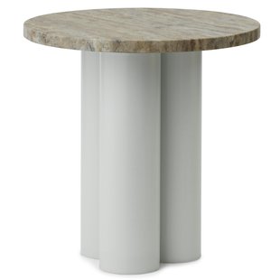 Normann Copenhagen Dit Bijzettafel Light Green Travertine Silver
