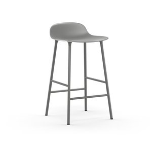 Normann Copenhagen Form Barstool Barkruk 65 Cm Met Stalen Onderstel Warm Grijs