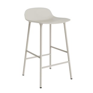 Normann Copenhagen Form Barstool Barkruk 65 Cm Met Stalen Onderstel Licht Grijs Normann Copenhagen Form Barstool Barkruk 65 Cm Met Stalen Onderstel Licht Grijs