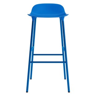 Normann Copenhagen Form Barstool Barkruk 75 Cm Met Stalen Onderstel Felblauw Normann Copenhagen Form Barstool Barkruk 75 Cm Met Stalen Onderstel Felblauw