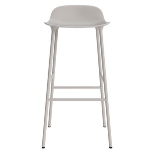 Normann Copenhagen Form Barstool Barkruk 75 Cm Met Stalen Onderstel Warm Grijs