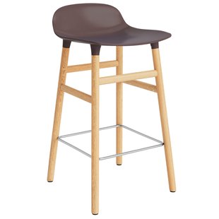 Normann Copenhagen Form Barstool Barkruk 65cm Met Eiken Onderstel Bruin