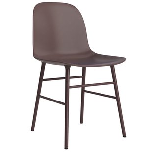 Normann Copenhagen Form Chair Stoel Met Stalen Onderstel Bruin