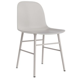 Normann Copenhagen Form Chair Stoel Met Stalen Onderstel Warm Grijs