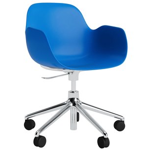 Normann Copenhagen Form Armchair Bureaustoel Met Aluminium Onderstel Felblauw