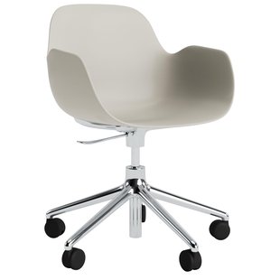 Normann Copenhagen Form Armchair Bureaustoel Met Aluminium Onderstel Lichtgrijs Normann Copenhagen Form Armchair Bureaustoel Met Aluminium Onderstel Lichtgrijs