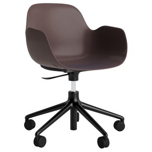 Normann Copenhagen Form Armchair Bureaustoel Met Zwart Onderstel Bruin Normann Copenhagen Form Armchair Bureaustoel Met Zwart Onderstel Bruin
