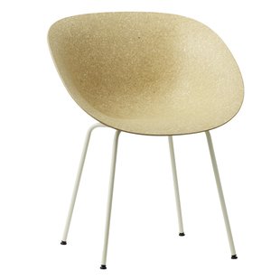 Normann Copenhagen Mat Armchair Stoel Hemp Cream Steel Normann Copenhagen Mat Armchair Stoel Hemp Cream Steel
