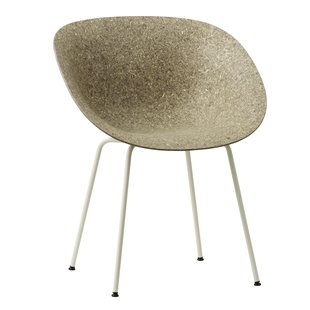 Normann Copenhagen Mat Armchair Stoel Seaweed Cream Steel
