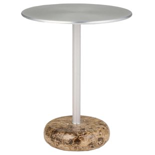 Northern Ton Bijzettafel&Oslash;40 H50 Aluminium / Dark Emperador Marmer