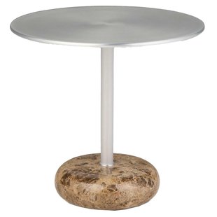 Northern Ton Bijzettafel&Oslash;48 H42 Aluminium / Dark Emperador Marmer