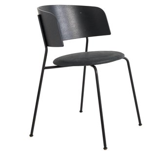 Objekte Unserer Tage Wagner Gestoffeerde Stoel Eiken Zwart Dunes Anthracite