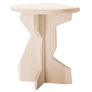 Objekte Unserer Tage Fels Bijzettafel Waxed Essen,white Pigment