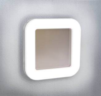 Century Italia Omnia - wand- en plafondlamp - 31,5 x 31,5 x 5 cm - 24W LED incl. - IP65 - wit met goud