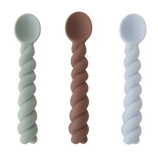 OYOY Mellow Lepels Set Van 3 Blue Taupe Mint