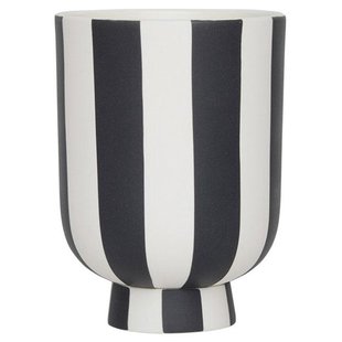 OYOY Toppu Bloempot Extra Small&Oslash;8 Zwart/wit