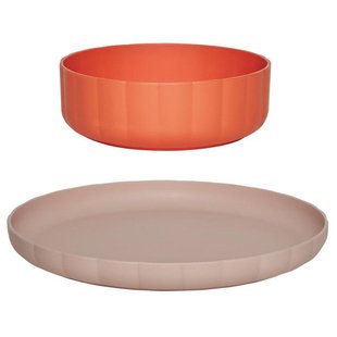 OYOY Pullo Bord&Oslash;20 En Schaal &Oslash;14 Serviesset Van 2 Rose/Apricot