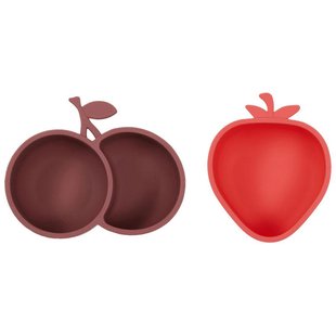 OYOY Yummy Aardbei Rood Schaaltje Siliconen Set Van 2