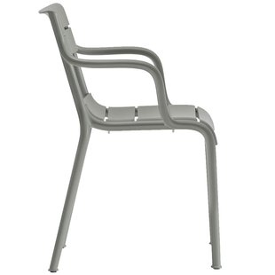 Pedrali Souvenir Tuinstoel 555 Met Armleuning Grijs Gerecycled