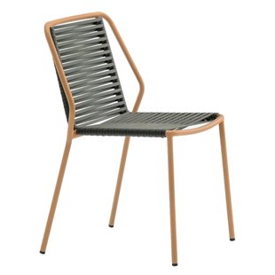 Pedrali Philia Tuinstoel Zitting Grijsgroen Frame Oker