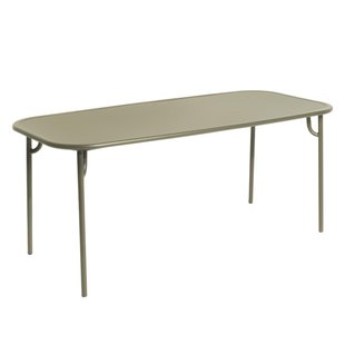 Petite Friture Week-end Tuintafel 180x85 Met Dicht Blad Jade Groen
