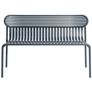 Petite Friture Week-end Tuinbank Met Rugleuning Grey Blue