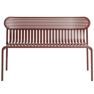 Petite Friture Week-end Tuinbank Met Rugleuning Brown Red