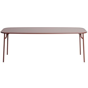 Petite Friture Week-end Tuintafel 220x85 Met Dicht Blad Brown Red