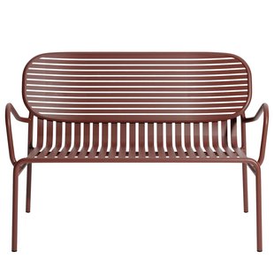 Petite Friture Week-end Tuinbank 2-zits Brown Red