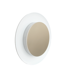 Century Italia Push & Go - wand- en plafondlamp - Ø 18 x 3,7 cm - 10W LED incl. - IP65 - wit met goud